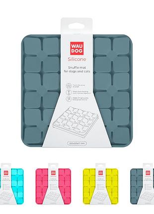 Килимок для пошуку корму waudog silicone, 205х205х17 мм, сірий