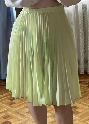 Женская юбка плиссе, юбка плиссировка, юбка в полоску, размер m-l