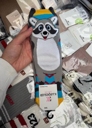 Kardesler носки детские для дома с животными термо махровые махра со стоперами нескользкие туречки