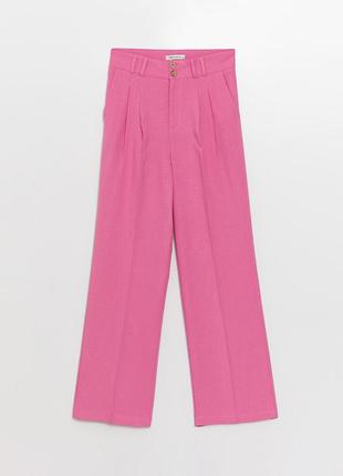 Прямі жіночі штани рожеві