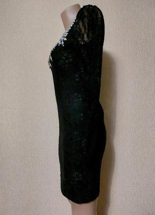 Красиве жіноче коротке мереживне, гіпюрове вечірнє плаття quiz