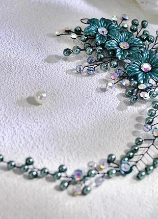 Красивая и изящная веточка в волосы / украшения для невесты