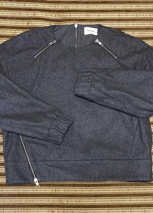 Кофта wood wood wool zip hoodie/sweater jacket худи/балахон/толстовка/свитер/свитшот шерстяная/шерстяной