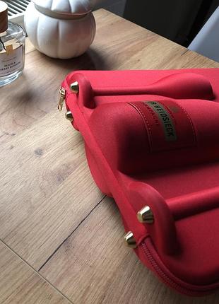 Свічка куб "соти" червоного кольору