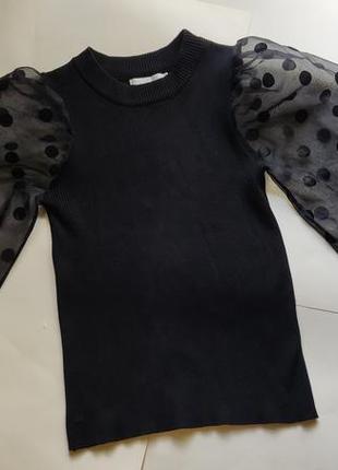 Кофточка с рукавами из мягкого фатина