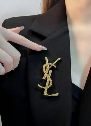 Брошка брошь в стилі saint laurent