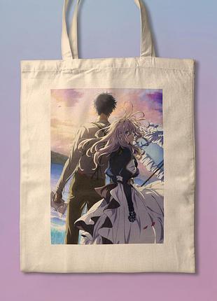 Эко-сумка, шопер с принтом аниме вайолет эвергарден violet evergarden