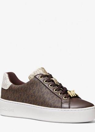 Кеди оригінал michael kors poppy trainer brown 37