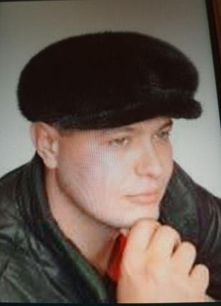Шапка мужская норка хулиганка мягкая кепка 58р норковая кепка хулиганка.