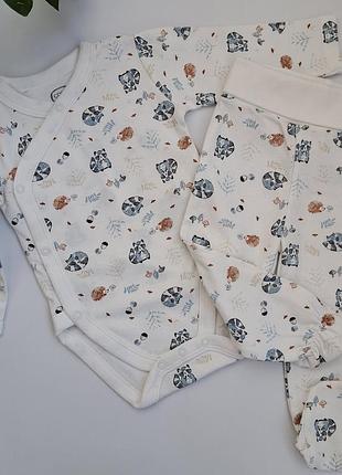 Комплект для новонародженого з боді та повзунами р.68, 74