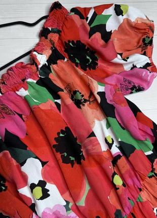 Сукня у великі рожеві і червоні квіти papaya7 фото