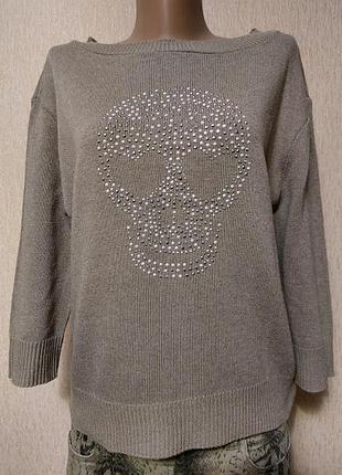 Стильная женская кофта, джемпер с черепом story twenty one