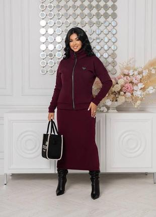 ❣️❣️❣️костюм зі спідницею на флісі2 фото