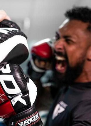 Перчатки для мма rdx t6 красные с капой - размер xl (обхват руки 24-25 см)