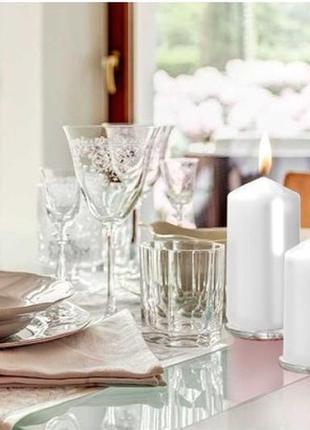 Свічка столова циліндр bispol aura candles sw60/100-090 білий