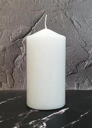 Свічка столова циліндр bispol aura candles sw60/100-090 білий