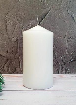 Свічка столова циліндр bispol aura candles sw60/100-090 білий