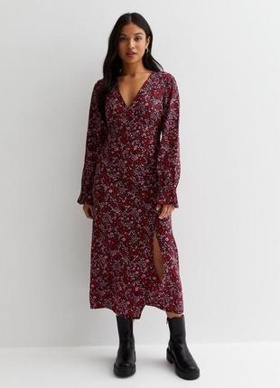 Медное платье с длинными рукавами new look692 14 размер 50