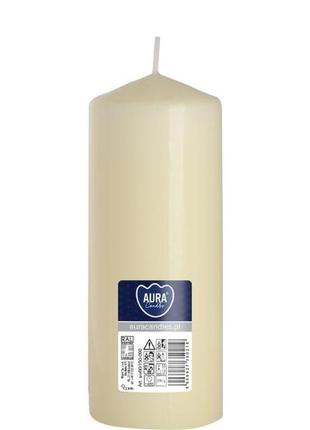 Свічка парафінова циліндрична bispol aura candles молочна (sw60/150-011)