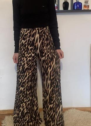 Трендовые широкие wide leg в леопардовый принт jennifer lupez