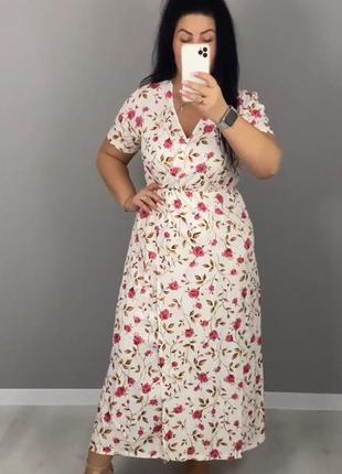 Жіноче довге легке стильне плаття бренда shein curve l-xl (50-52)1 фото