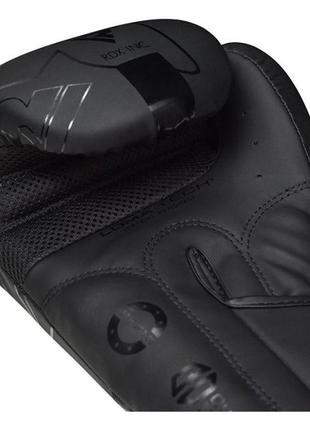 Боксерские перчатки rdx f6 чёрные 12 унций (340г.) для спортсменов 60-80 кг + капа