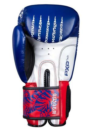 Боксерские перчатки phantom muay thai синие 16 унций (454г.) для спортсменов 90-100 кг + бинты