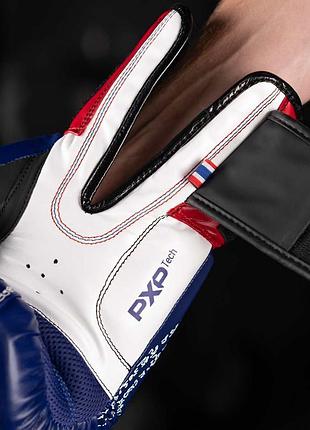 Боксерские перчатки phantom muay thai синие 16 унций (454г.) для спортсменов 90-100 кг + бинты