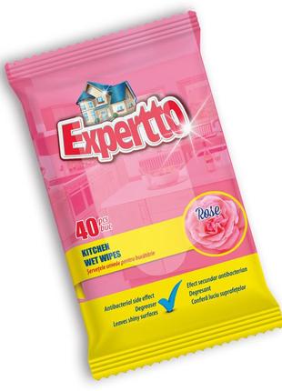 Вологі серветки для прибирання кухні expertto, 40 шт
