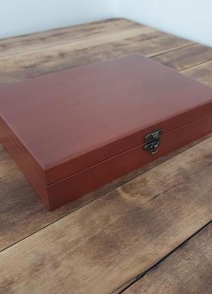 Шкатулка для хранения наград и медалей без гравировки, 260*180*70мм тм wooden organizer