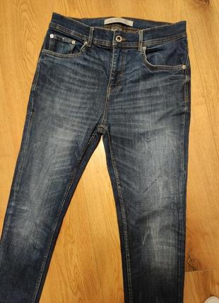 Джинси чоловічі сині довгі skinny slim fit zara man, розмір m