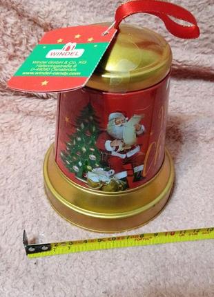 Колокольчик. заводной. музыкальный. рождество. металл. европа
