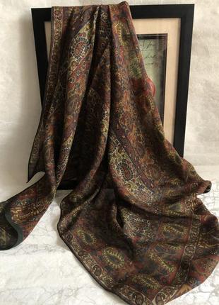 Вовняний вінтажний шарф hubegger