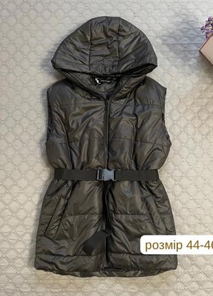 Женская теплая жилетка на силиконе, размер 44-46