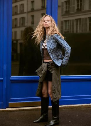 Сорочка у клітинку zara2 фото