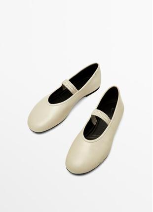 Кожаные мягкие балетки massimo dutti