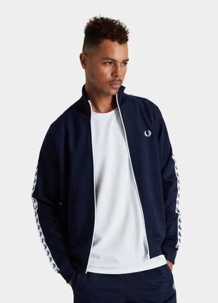 Олимпийка fred perry с лампасами (dark blue)