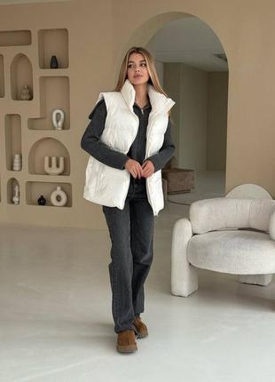 Жіночий жилет на кулісці на затяжках на утяжках,женская жилетка тёплая,безрукавка