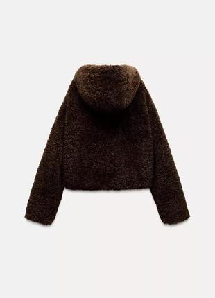 Шуба коричнева zara4 фото