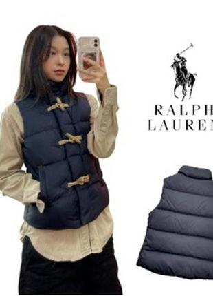 Фирменный жилет из натурального пуха ralph lauren (s)