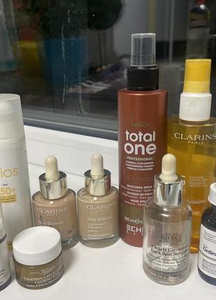 Залишки косметики clarins, kiehl’s, dermagenetic…..