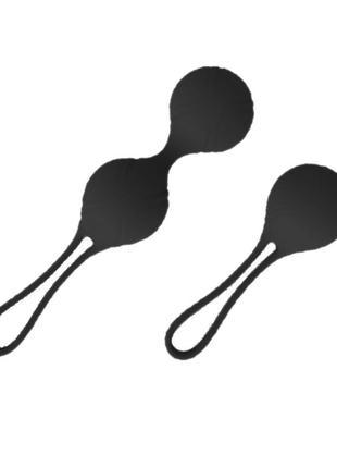 Набір силіконових вагінальних кульок black dona, 3,5 см.