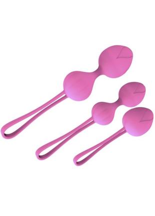 Набір силіконових вагінальних кульок pink trio