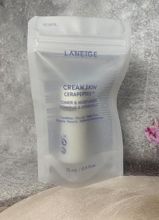 Поживний тонер з пептидами laneige cream skin cerapeptide toner and moisturiser
