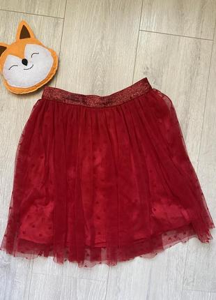 Червона фатінова спідниця 9-10 років