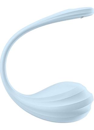 Смарт-виброяйце satisfyer smooth petal connect app light blue 3
