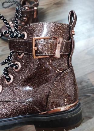 Детские ботинки блестящие на осень весну 23 размер