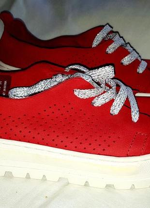 Червоні мокасини annika замша made in italy р39,40,41 нові