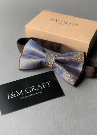 Галстук-бабочка i&m craft золотистый с переливом (010252)