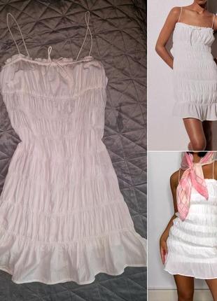 Білий сарафан devided/h&m